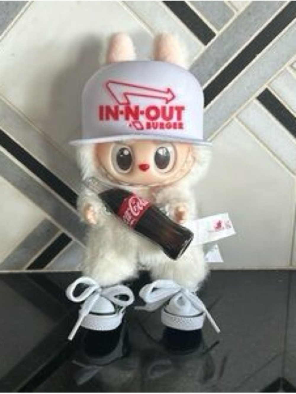 Labubu custom made 3D printed ball cap in-n-out  hat only